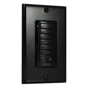 Somfy Black Deco-Flex wall switch